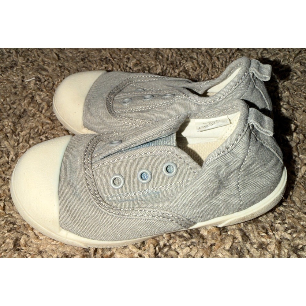 Zara-Unisex Gray Basic Rubber  Sole Sneakers Size 23-toddler 7